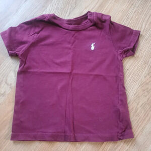 Ralph Lauren boys 12 month burgandy t shirt